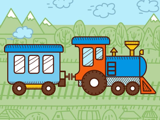 Trains For Kids Coloring - Free Top Free Online Games tagged Racing Game
