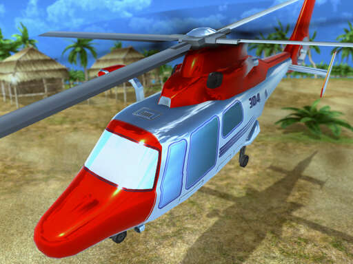 Juega a Simulador De Vuelo De Rescate De Helicóptero 3D online gratis – Captura de pantalla del juego de Simulation