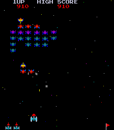 Juega a Galaxian (Irem) ahora - Arcade Captura de pantalla de :xxx - Juego :yyy