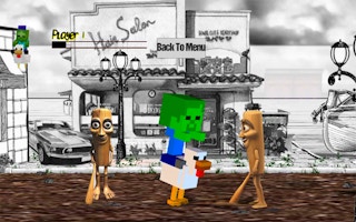 Juega a Jinete Pollo Tung Tung Sahur Lucha online gratis – Captura de pantalla del juego de fighting