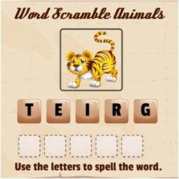 Play Word Scramble Animals Now Word Scramble Animals gameplay screenshot