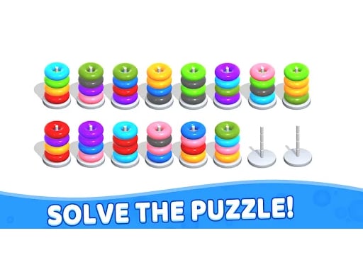Pilha de Hoop de Cor - Puzzle