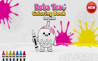 Boba Tea Coloring Book for Kids - Free coloring Game Like Coloriage Magique
