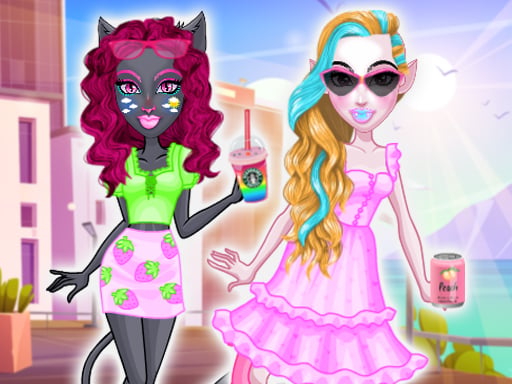 Férias de Verão das Meninas Monstros - Free Jogos Online Grátis com a Tag Girls Game