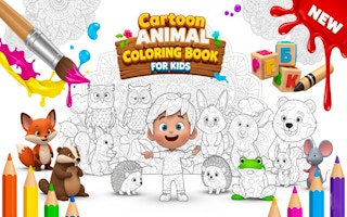 Cartoon Animal Coloring Book for Kids - Free coloring Game Like تلوين ساحر
