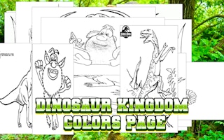 Dinosaur Kingdom Colors Page - Free coloring Game Like Coloriage Magique
