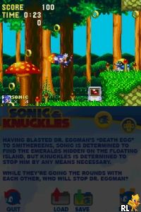 Jouez à Sonic Classic Collection (Europe) (Anglais, Français, Allemand, Espagnol, Italien) (NDSi Amélioré) maintenant -  Capture d'écran de :xxx - Jeu :yyy