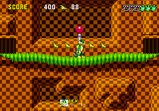 Играть в Gex, ящерица в Соник 1 сейчас -  Скриншот игры :xxx - :yyy