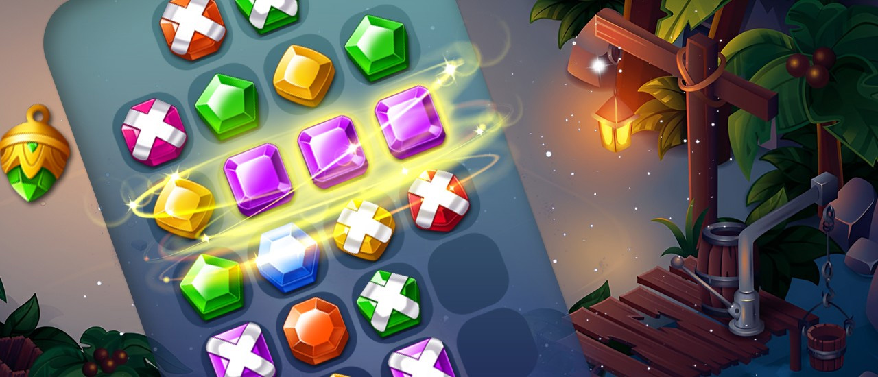 Stickman Jewel: Match 3 Master gameplay screenshot