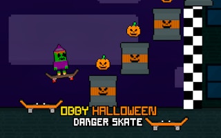Obby Halloween Danger Skate - Free halloween Game Like Couples De Courge Pop