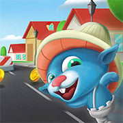 Играть в Синий гриб котячий бег сейчас -  Скриншот игры :xxx - :yyy