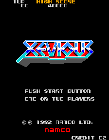Play Xevious (Namco) Now - Arcade :xxx - :yyy Game Screenshot