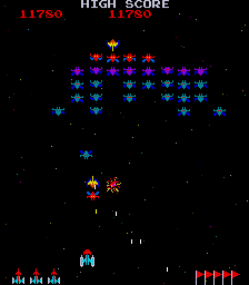 Jouez à Galaxian (Jeux Namco 1) maintenant - Arcade Capture d'écran de :xxx - Jeu :yyy