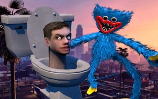 Huggy Wuggy Run From Skibidi Toilet - Free Games for Action Game