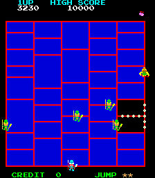 Spiele jetzt Amidar (Scramble-Hardware) -  :xxx – :yyy Spiel-Screenshot