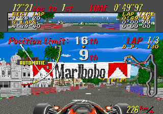 Play Super Monaco GP (US, Rev B, FD1094 317-0125a) Now -  :xxx - :yyy Game Screenshot