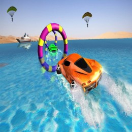 Floating Water Surfer Car Driving : Beach Racing gameplay screenshot