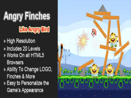 今すぐAngry Finches Funny Physic Game for Kidsをプレイ