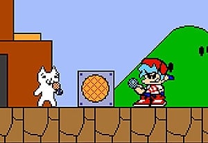 Spiele jetzt FNF vs Cat Mario Rage Mix