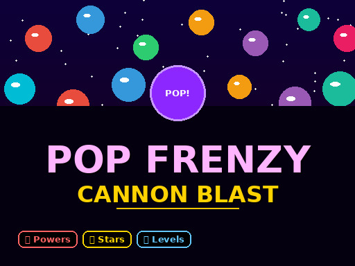 Jogue Explosão De Canhão Pop Frenesi online grátis - Captura de tela do jogo de hypercasual