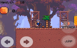 O Guerreiro com Cabelos Azuis vs os Monstros cogumelos vermelhos - Free Jogos para Platformer Game
