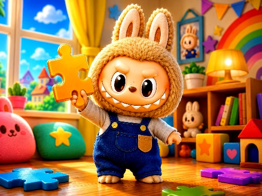 Jogue Tempo Labubu Puzzle online grátis - Captura de tela do jogo de puzzle