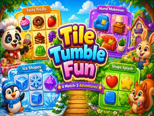 Tile Tumble Fun 4 in 1 Games